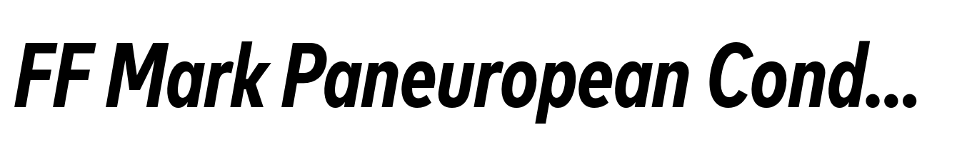 FF Mark Paneuropean Condensed Bold Italic
